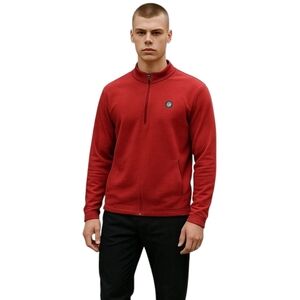 Dirt Designs Cycling Fleece - Men’s - Performance - Full-Zip - Red - Mock Neck
